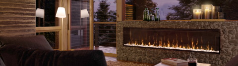 linear fireplace